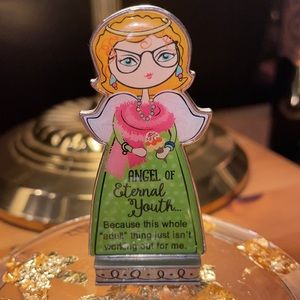 Angel of Eternal Youth Miniature Desk Sign 3”x1.5”